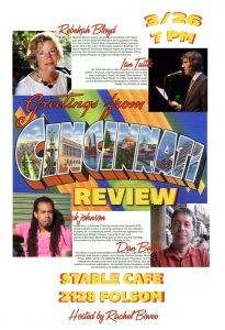Cincinnati Review Reading in San Francisco!