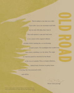A Broadside of Rose McLarney’s “Old Road