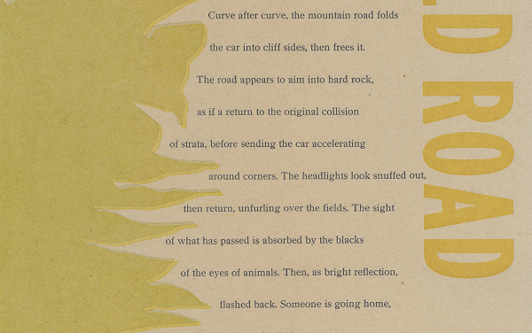 A Broadside of Rose McLarney’s “Old Road