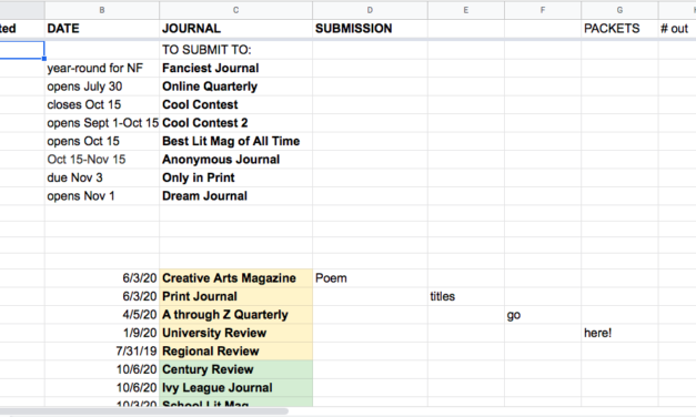 Making a Better Submission Spreadsheet