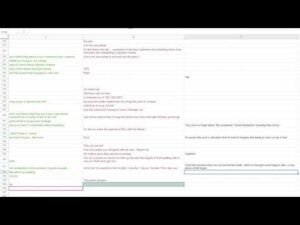 Interview with Playwright Ruth Tang, in a Spreadsheet