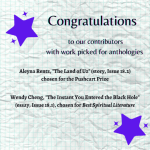 Two More Anthology Picks