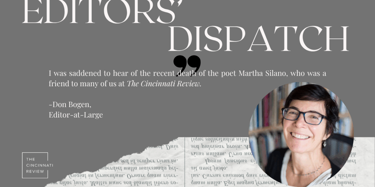 Editors’ Dispatch: A Tribute to Martha Silano