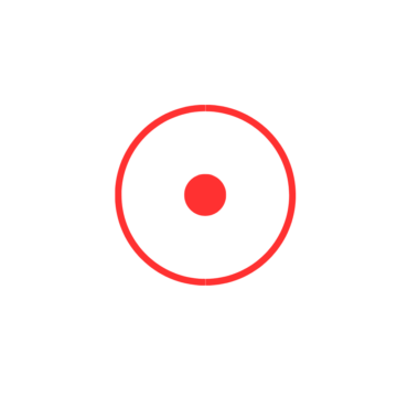 A proofreader's mark in red: a period with a circle around it