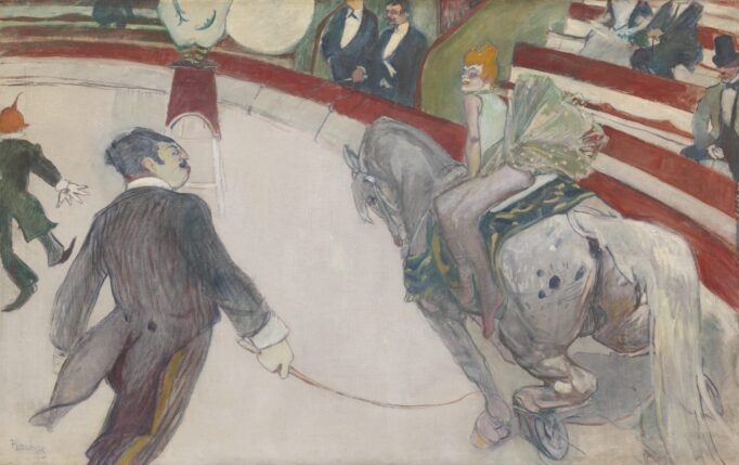 Circus scene painted by Toulouse-Lautrec.